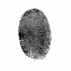 Fingerprint identity verification concept, biometric, security background, vector illustration