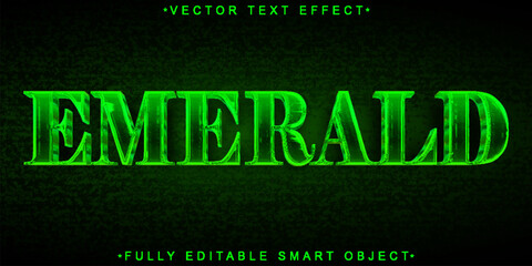 Green Emerald Vector Fully Editable Smart Object Text Effect