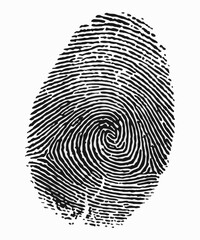Fingerprint identity verification concept, biometric, security background, vector illustration