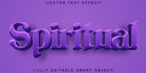 Purple Spiritual Vector Fully Editable Smart Object Text Effect