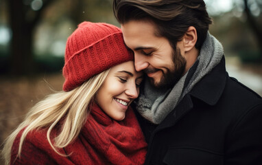 Fototapeta premium Couple in love at a Valentine's day