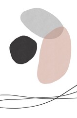 abstract Shapes Ovals Wall Poster Wall Decor