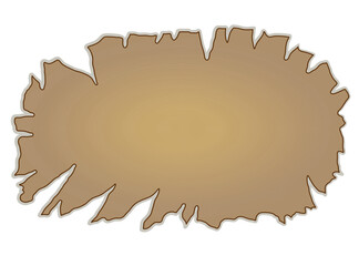 old brown paper in vector in flat cartoon.sheet of paper with torn edges.template for text image background banner