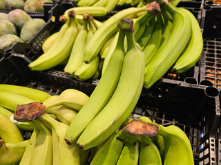 close up view of a bunch of Banana for sell in a market 