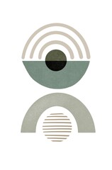 abstract shapes circle and lines Wall Poster Wall Decor