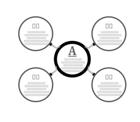 Infographic with circles design with 5 options or steps. Infographics for business concept.