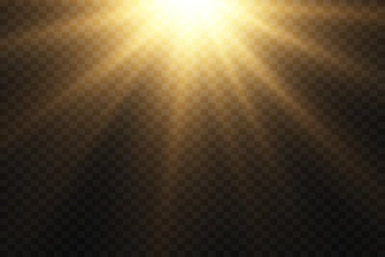 The light effect star flashed. Bright light and flash. On a transparent background.