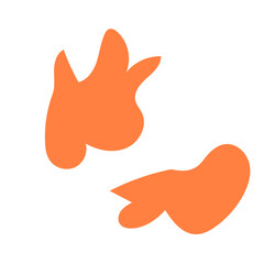 Orange abstract shape vectors