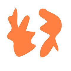 Obraz premium Orange abstract shape vectors