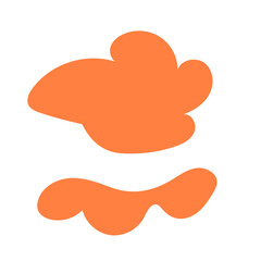 Orange abstract shape vectors