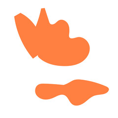 Orange abstract shape vectors