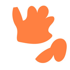 Obraz premium Orange abstract shape vectors