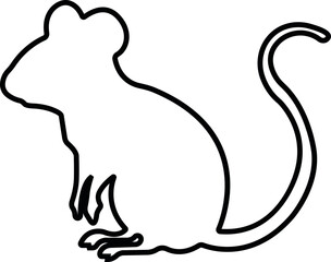 mouse animal icon in trendy line style. isolated on transparent background. rat, mice sign symbols design use vector for apps and website
