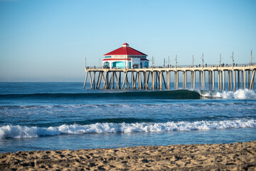 Southside Huntington Beach Pier with No Crowd in Winter. © Matt