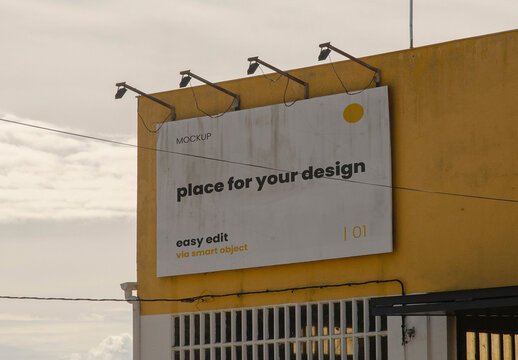 Outdoor Horizontal Billboard Mockup