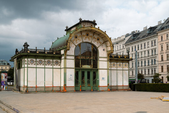 Karlsplatz Stadtbahn Station - famous train station in Vienna designed by Otto Wagner, one of the authors of Viennese secession