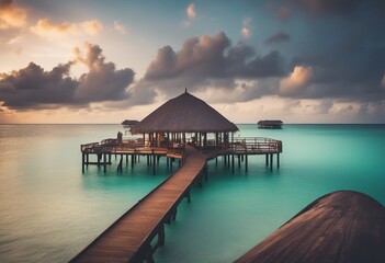 Tropical Destination - Maldives - Pier For Paradise Island