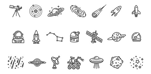 Astronomy icon set. © taner