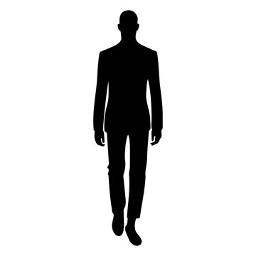 recommend clip art: Model man walking silhouette. Vector illustration
