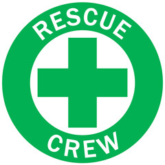 First aid sign emblem sticker rescue crew