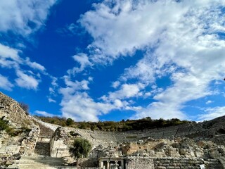Fototapeta na wymiar Elements of ancient architecture and ruins of Ephesus, Izmir. 