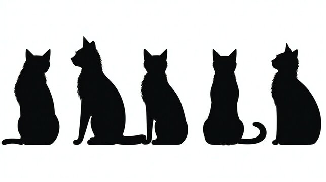 set of cat illustration