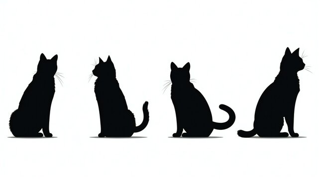 set of cat illustration