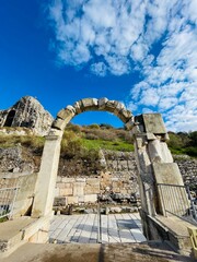 Elements of ancient architecture and ruins of Ephesus, Izmir. 