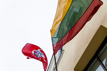 Flag of Lithuania flying in the wind