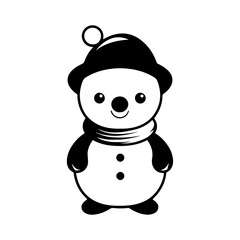 snowman icon. Vector concept illustration for design.