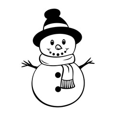 snowman icon. Vector concept illustration for design.