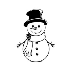 snowman icon. Vector concept illustration for design.