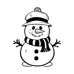 snowman icon. Vector concept illustration for design.