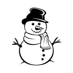 snowman icon. Vector concept illustration for design.