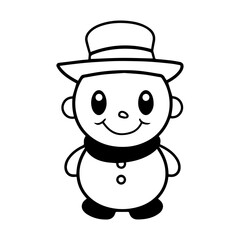 Fototapeta premium snowman icon. Vector concept illustration for design.