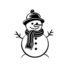 snowman icon. Vector concept illustration for design.