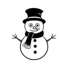 snowman icon. Vector concept illustration for design.