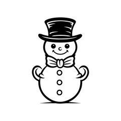 snowman icon. Vector concept illustration for design.