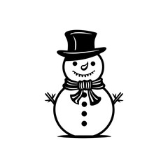 snowman icon. Vector concept illustration for design.