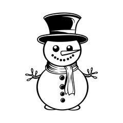 snowman icon. Vector concept illustration for design.
