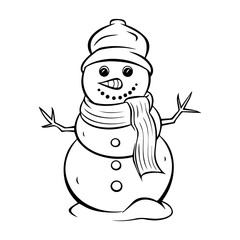 snowman icon. Vector concept illustration for design.