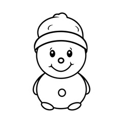 snowman icon. Vector concept illustration for design.