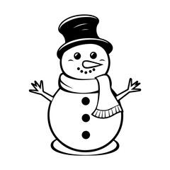 snowman icon. Vector concept illustration for design.