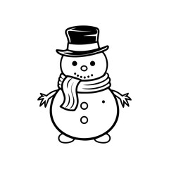 snowman icon. Vector concept illustration for design.