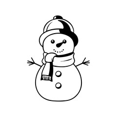 snowman icon. Vector concept illustration for design.