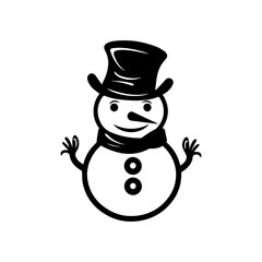 snowman icon. Vector concept illustration for design.