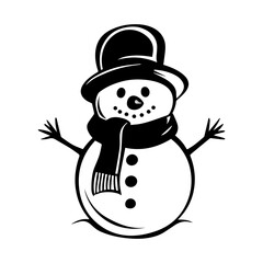snowman icon. Vector concept illustration for design.