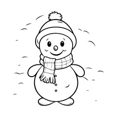 snowman icon. Vector concept illustration for design.