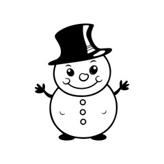 snowman icon. Vector concept illustration for design.