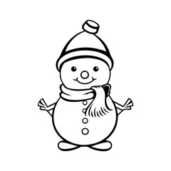 snowman icon. Vector concept illustration for design.